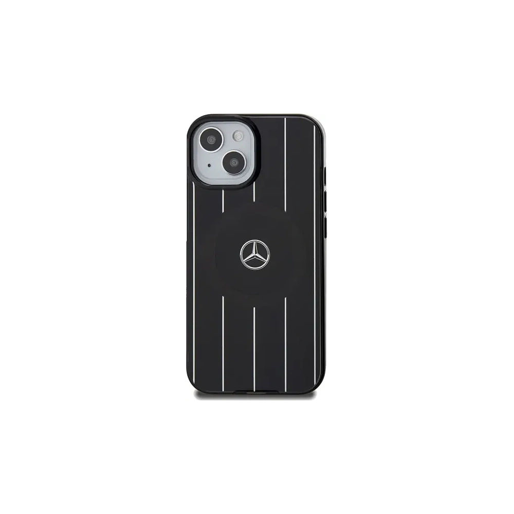 Etui Mercedes MEHMP15S23HRSK Apple iPhone 15 / 14 / 13 hardcase Double Layer Crossed Lines MagSafe czarny/black