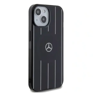 Buy Mercedes MEHMP15S23HRSK Apple iPhone 15 / 14 / 13 hardcase Double Layer Crossed Lines MagSafe black - MRS227 - {ean13} - Home Screen Store Europe