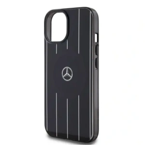 Buy Mercedes MEHMP15S23HRSK Apple iPhone 15 / 14 / 13 hardcase Double Layer Crossed Lines MagSafe black - MRS227 - {ean13} - Home Screen Store Europe