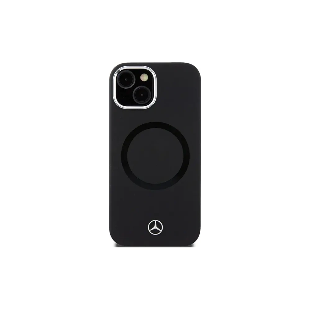 Etui Mercedes MEHMP15S23SCMK Apple iPhone 15 / 14 / 13 hardcase Silicone Bicolor MagSafe czarny/black