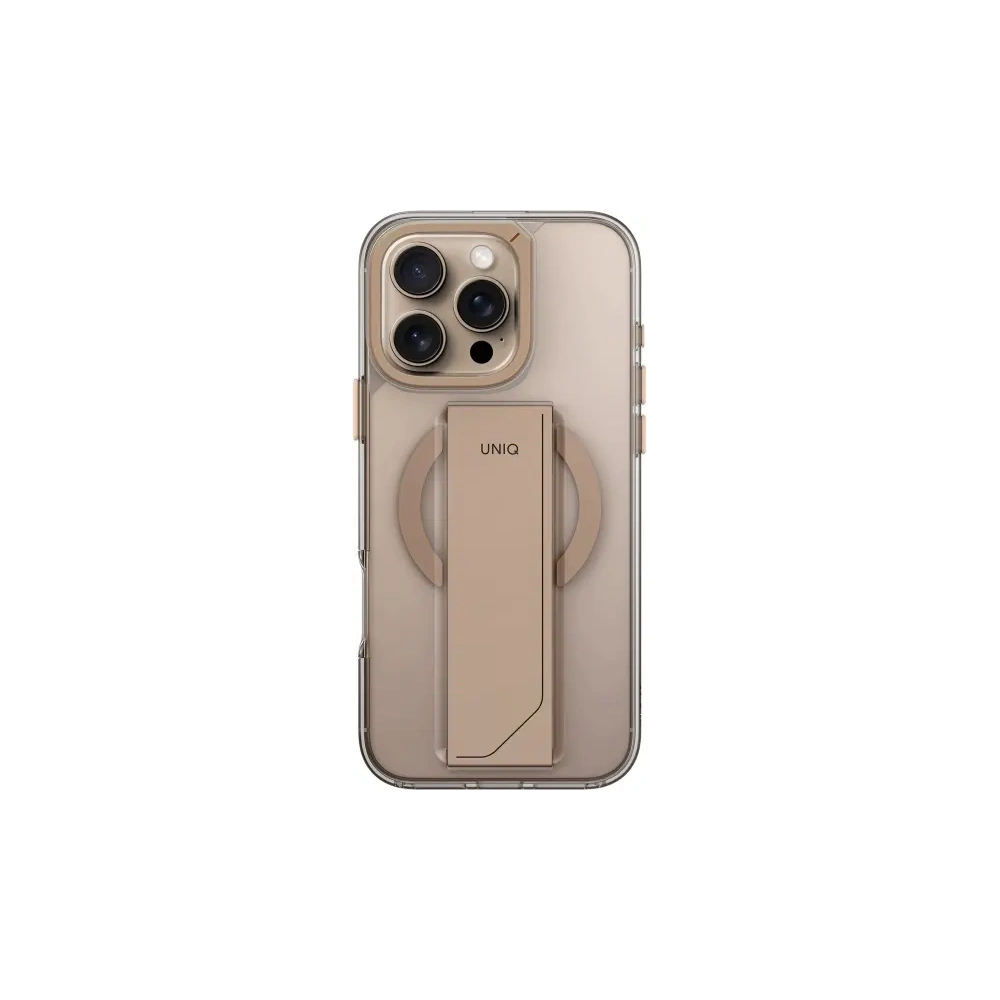Etui UNIQ Heldro Max Apple iPhone 16 Pro Magclick Charging złoty/taupe gold
