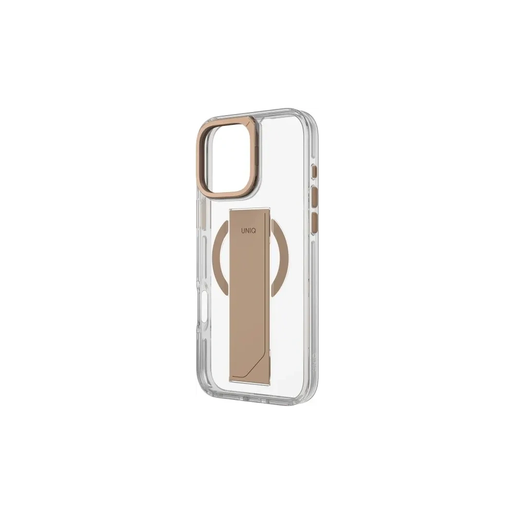 Etui UNIQ Heldro Max Apple iPhone 16 Pro Magclick Charging złoty/taupe gold