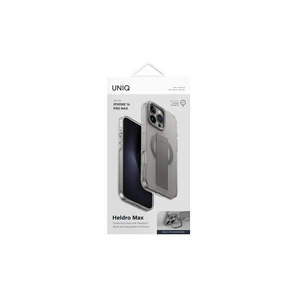 Etui UNIQ Heldro Max Apple iPhone 16 Pro Max Magclick Charging przezroczysty/clear lucent