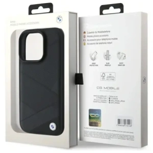 Kup BMW BMHCP16X23RCGPK Apple iPhone 16 Pro Max hardcase Sign Bőr Keresztvonal Mintázat fekete - BMW692 - {ean13} - Sklep Home Screen