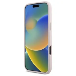 Kup Guess GUHCP16MSMBSLP Apple iPhone 16 Plus carcasă din silicon cu script metalic și ramă roz - GUE4101 - {ean13} - Sklep Home Screen