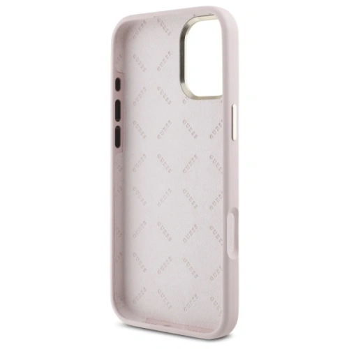 Buy Guess GUHCP16MSMBSLP Apple iPhone 16 Plus hardcase Silicone Script Metal Logo & Frame pink - GUE4101 - {ean13} - Home Screen Store Europe