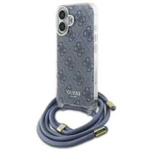 Buy Guess GUHCP16SHC4SEB Apple iPhone 16 hardcase Crossbody Cord 4G Print blue - GUE4102 - {ean13} - Home Screen Store Europe