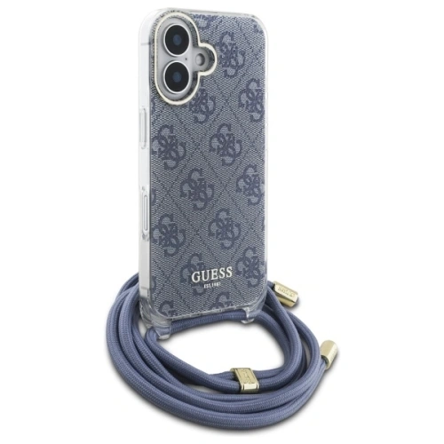 Kup Etui Guess GUHCP16SHC4SEB Apple iPhone 16 hardcase Crossbody Cord 4G Print niebieski/blue - GUE4102 - {ean13} - Sklep Home Screen