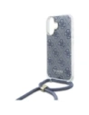 Buy Guess GUHCP16SHC4SEB Apple iPhone 16 hardcase Crossbody Cord 4G Print blue - GUE4102 - {ean13} - Home Screen Store Europe