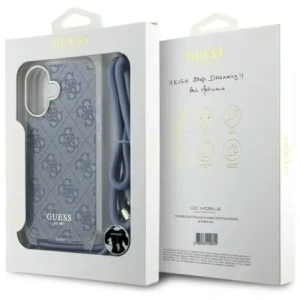 Kup Etui Guess GUHCP16SHC4SEB Apple iPhone 16 hardcase Crossbody Cord 4G Print modrý/blue - GUE4102 - {ean13} - Sklep Home Screen