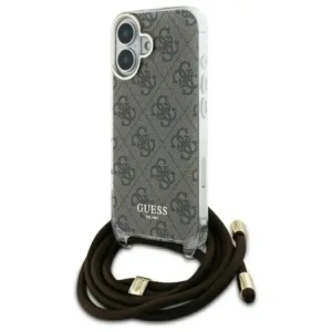 Buy Guess GUHCP16SHC4SEW Apple iPhone 16 hardcase Crossbody Cord 4G Print brown - GUE4103 - {ean13} - Home Screen Store Europe