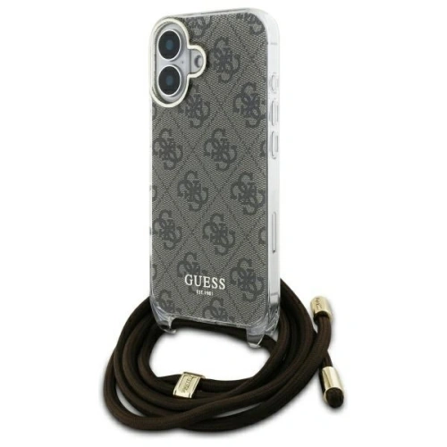 Kup Etui Guess GUHCP16SHC4SEW Apple iPhone 16 hardcase Crossbody Cord 4G Print brązowy/brown - GUE4103 - {ean13} - Sklep Home Screen