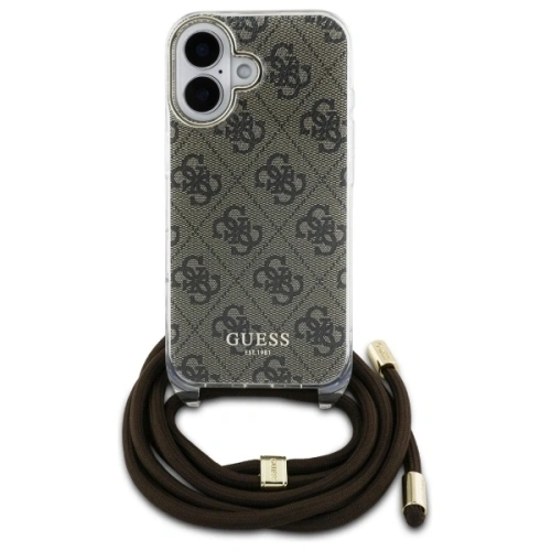 Kup Etui Guess GUHCP16SHC4SEW Apple iPhone 16 hardcase Crossbody Cord 4G Print brązowy/brown - GUE4103 - {ean13} - Sklep Home Screen