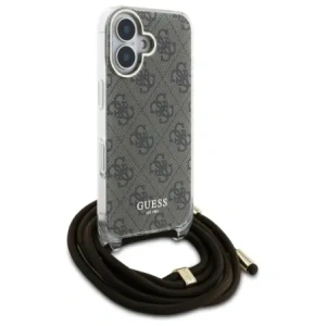Kup Guess GUHCP16SHC4SEW Apple iPhone 16 keménytok Crossbody Kábel 4G Nyomtatás barna - GUE4103 - {ean13} - Sklep Home Screen