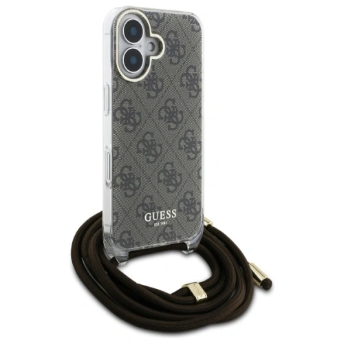 Kup Etui Guess GUHCP16SHC4SEW Apple iPhone 16 hardcase Crossbody Cord 4G Print brązowy/brown - GUE4103 - {ean13} - Sklep Home Screen