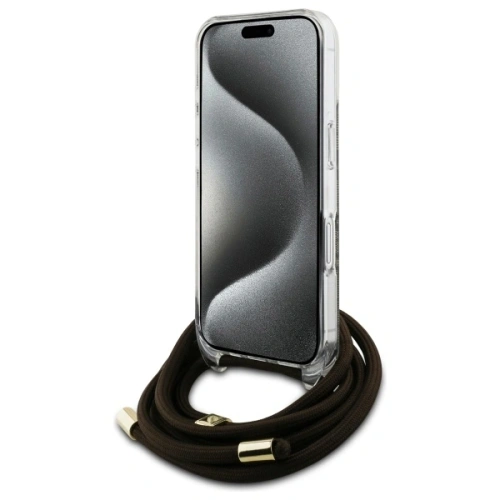Kup Etui Guess GUHCP16SHC4SEW Apple iPhone 16 hardcase Crossbody Cord 4G Print hnědý/brown - GUE4103 - {ean13} - Sklep Home Screen