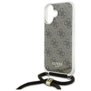 Kup Guess GUHCP16SHC4SEW Apple iPhone 16 keménytok Crossbody Kábel 4G Nyomtatás barna - GUE4103 - {ean13} - Sklep Home Screen