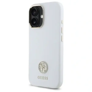 Buy Guess GUHCP16SM4DGPH Apple iPhone 16 hardcase Silicone Logo Strass 4G white - GUE4104 - {ean13} - Home Screen Store Europe