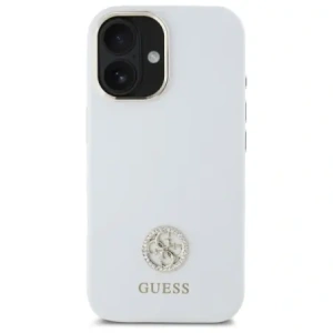 Kup Guess GUHCP16SM4DGPH Apple iPhone 16 keménytok Szilikon Logó Strassz 4G fehér - GUE4104 - {ean13} - Sklep Home Screen
