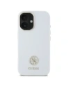 Buy Guess GUHCP16SM4DGPH Apple iPhone 16 hardcase Silicone Logo Strass 4G white - GUE4104 - {ean13} - Home Screen Store Europe
