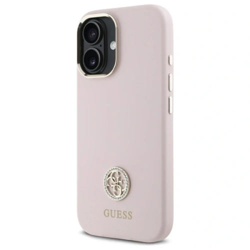 Kup Etui Guess GUHCP16SM4DGPP Apple iPhone 16 hardcase Silicone Logo Strass 4G jasnoróżowy/pink - GUE4105 - {ean13} - Sklep Home Screen