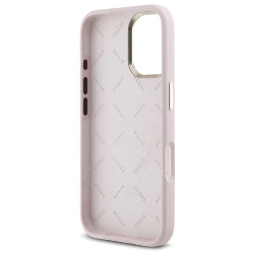 Buy Guess GUHCP16SM4DGPP Apple iPhone 16 hardcase Silicone Logo Strass 4G pink - GUE4105 - {ean13} - Home Screen Store Europe