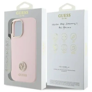 Kup Etui Guess GUHCP16SM4DGPP Apple iPhone 16 hardcase silikonové logo strass 4G jasně růžové/pink - GUE4105 - {ean13} - Sklep Home Screen