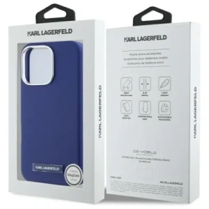 Buy Karl Lagerfeld KLHMP16LPGMSRPB Apple iPhone 16 Pro hardcase FW Metal Plate MagSafe blue - KLD21800 - {ean13} - Home Screen Store Europe