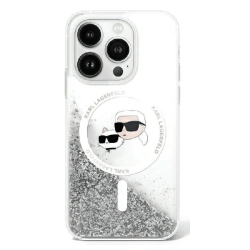 Buy Karl Lagerfeld KLHMP16MLGKCSGH Apple iPhone 16 Plus hardcase Liquid Glitter Karl&Choupette Head Magsafe transparent - KLD21802 - {ean13} - Home Screen Store Europe