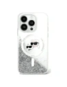 Etui Karl Lagerfeld KLHMP16MLGKCSGH Apple iPhone 16 Plus hardcase Liquid Glitter Karl&Choupette Head Magsafe transparent