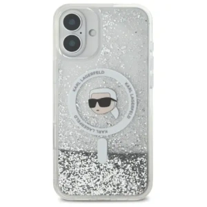Kup Karl Lagerfeld KLHMP16MLGKISGH Apple iPhone 16 Plus Hartschale Liquid Glitter Karl Head Magsafe transparent - KLD21803 - {ean13} - Sklep Home Screen