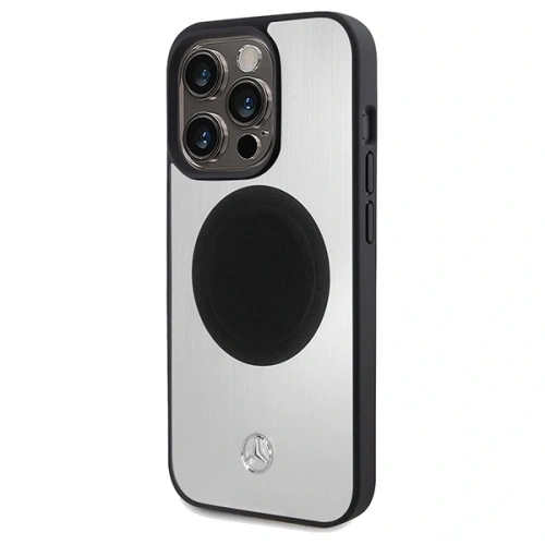 Kup Mercedes MEHMP15X23ACMS Apple iPhone 15 Pro Max husă din piele și aluminiu MagSafe argintie - MRS231 - {ean13} - Sklep Home Screen