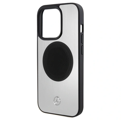 Kup Etui Mercedes MEHMP15X23ACMS Apple iPhone 15 Pro Max hardcase Leather&Alu MagSafe srebrny/silver - MRS231 - {ean13} - Sklep Home Screen