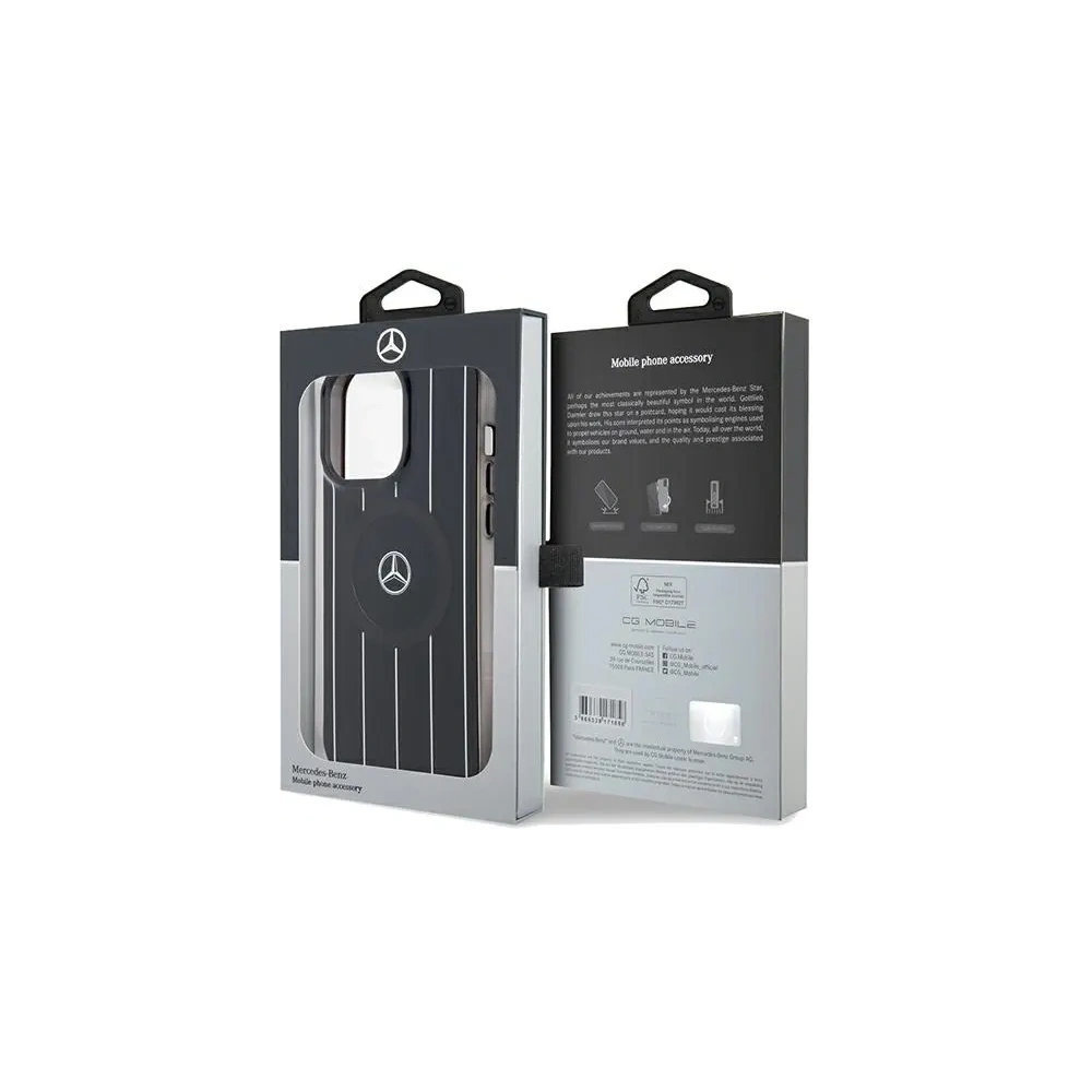 Etui Mercedes MEHMP15X23HRSK Apple iPhone 15 Pro Max hardcase Double Layer Crossed Lines MagSafe czarny/black