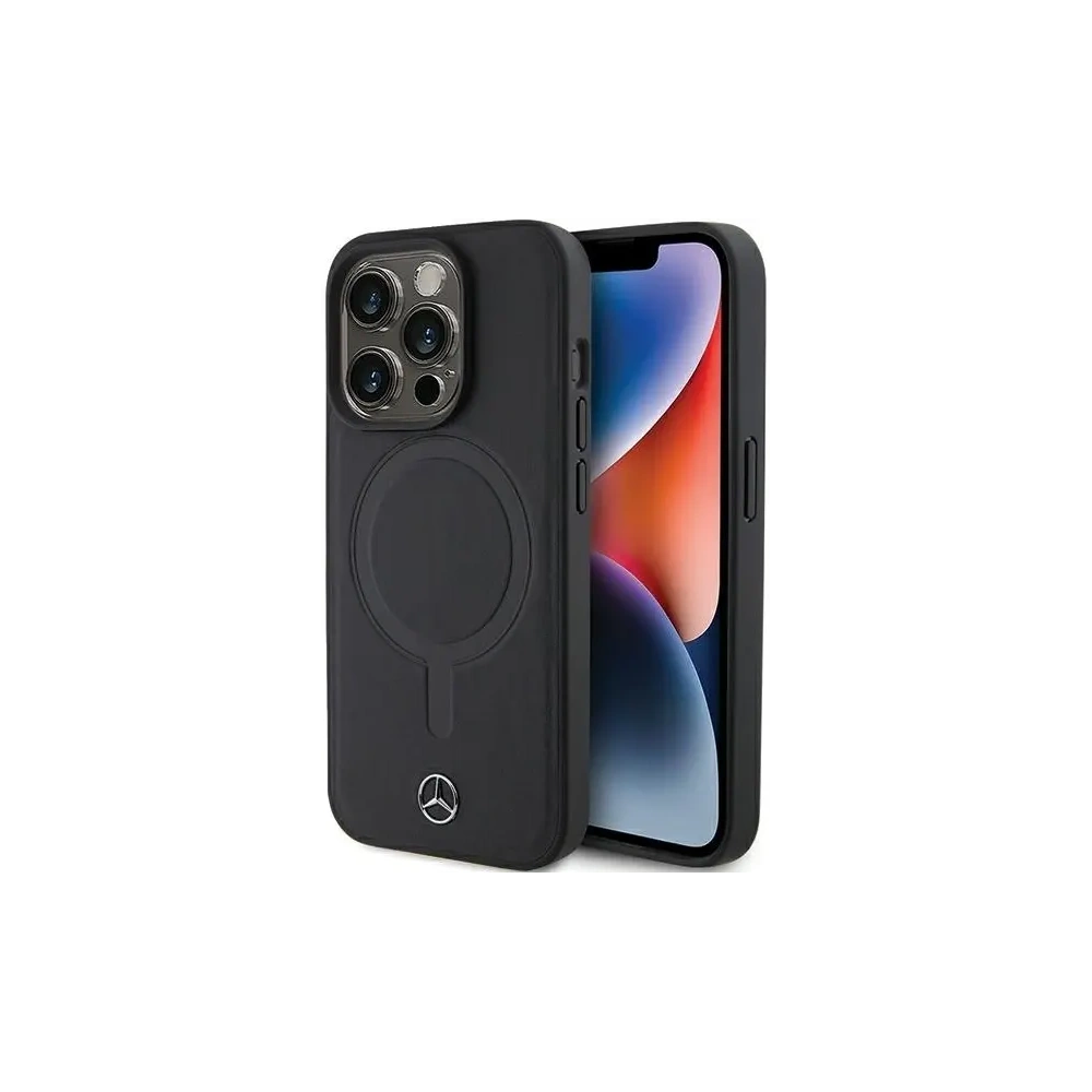 Etui Mercedes MEHMP15X23RCMK Apple iPhone 15 Pro Max hardcase Smooth Leather MagSafe czarny/black