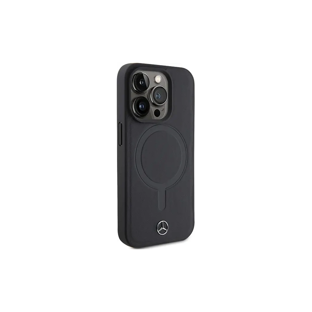 Etui Mercedes MEHMP15X23RCMK Apple iPhone 15 Pro Max hardcase Smooth Leather MagSafe czarny/black