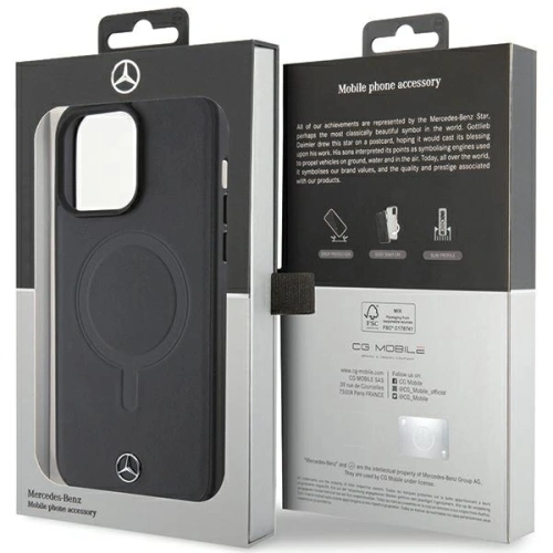Kup Etui Mercedes MEHMP15X23RCMK Apple iPhone 15 Pro Max hardcase Smooth Leather MagSafe czarny/black - MRS233 - {ean13} - Sklep Home Screen