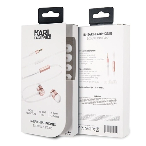 Kup Karl Lagerfeld fülhallgató KLEPWIRG rózsaszín-arany/rosegold 3,5mm - KLD252RS - {ean13} - Sklep Home Screen
