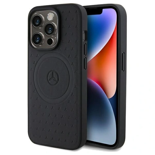 Kup Etui Mercedes MEHMP15X23RGSK Apple iPhone 15 Pro Max tvrdý kryt Star Pattern Leather MagSafe černý/black - MRS235 - {ean13} - Sklep Home Screen