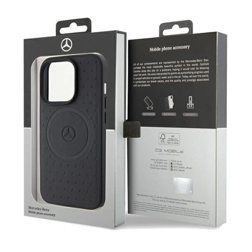 Kup Mercedes MEHMP15X23RGSK Apple iPhone 15 Pro Max husă din piele cu model stea MagSafe neagră - MRS235 - {ean13} - Sklep Home Screen
