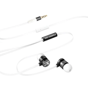Karl Lagerfeld słuchawki KLEPWIWH biało-czarny/white&black 3,5mm