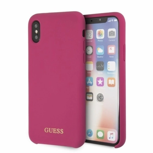 Kup Guess Apple Tasche GUHCPXLSGLPI iPhone X/XS rosa/rosa Hartschalenetui Silikon - GUE331PNK - {ean13} - Sklep Home Screen