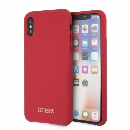 Kup Etui Guess GUHCPXLSGLRE Apple iPhone X/XS roșu/hard case din silicon - GUE332RED - {ean13} - Sklep Home Screen