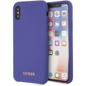 Kup Guess Apple Case GUHCPXLSGLUV iPhone X/XS lila/violett Hartschalenetui Silikon - GUE333PRP - {ean13} - Sklep Home Screen