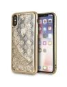 Etui Guess GUHCPXPEOLGGO Apple iPhone X/XS zlatý/gold tvrdý kryt 4G Peony Liquid Glitter