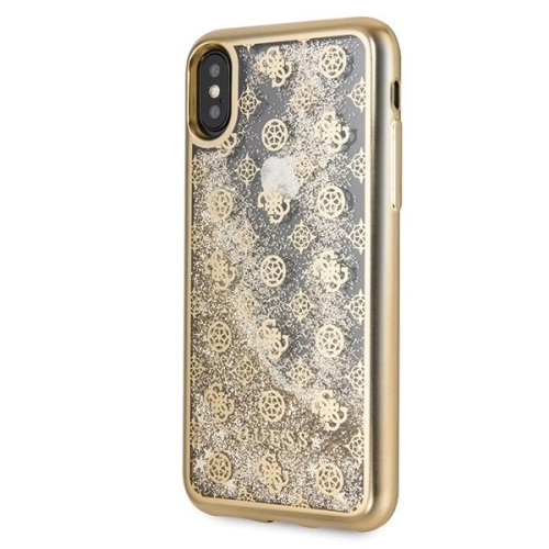 Kup Etui Guess GUHCPXPEOLGGO Apple iPhone X/XS zlatý/gold tvrdý kryt 4G Peony Liquid Glitter - GUE334GLD - {ean13} - Sklep Home Screen