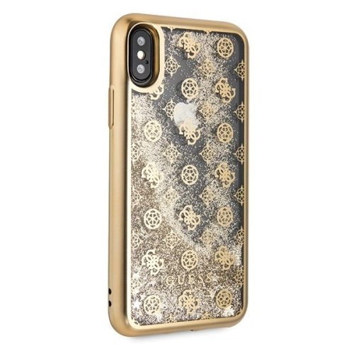 Kup Etui Guess GUHCPXPEOLGGO Apple iPhone X/XS zlatý/gold tvrdý kryt 4G Peony Liquid Glitter - GUE334GLD - {ean13} - Sklep Home Screen