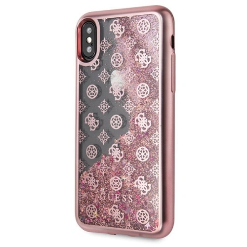 Kup Etui Guess GUHCPXPEOLGPI Apple iPhone X/XS růžový/pink hard case 4G Peony Liquid Glitter - GUE335PNK - {ean13} - Sklep Home Screen