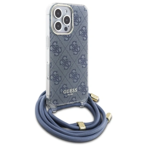 Kup Etui Guess GUHCP16XHC4SEB Apple iPhone 16 Pro Max hardcase Crossbody Cord 4G Print modrý/blue - GUE4107 - {ean13} - Sklep Home Screen