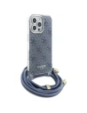 Kup Guess GUHCP16XHC4SEB Apple iPhone 16 Pro Max Hartschale Crossbody Cord 4G Druck blau - GUE4107 - {ean13} - Sklep Home Screen